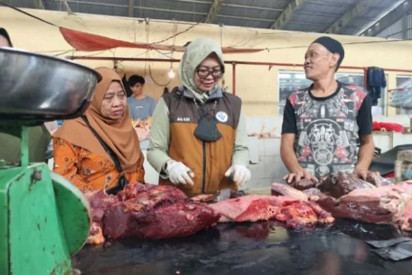 pengawasan kualitas daging sapi dan ayam yang beredar di pasar tradisional menjelang Hari Raya Idulfitri 2025 (Dok : Ist).
