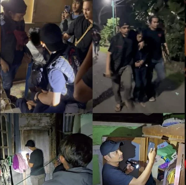 pelaku cyrankor berinisial A alias MNG BIN MT (46), saat diamankan Polisi. (Ist).