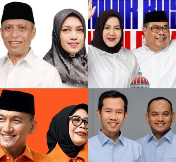 Empat pasangan calon walikota dan wakil walikota Palopo pada Pilkada Serentak 2024. Foto ist
