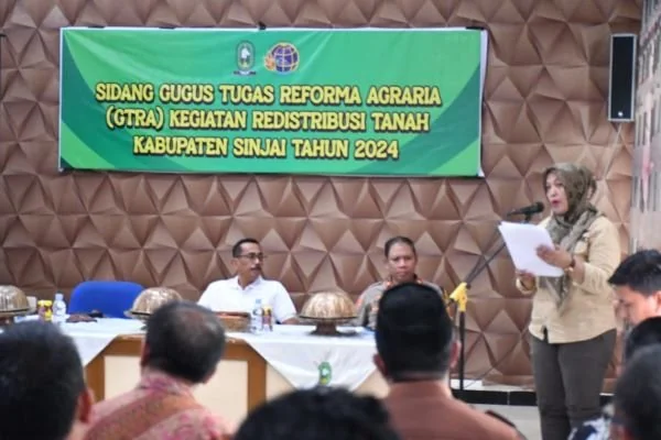 Kantor Pertanahan Kabupaten Sinjai menggelar Sidang Gugus Tugas Reforma Agraria (Dok : Ist).