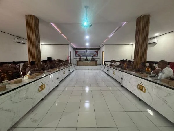 Kapolres AKBP Widi Setiawan saan memimpin Rakor Evaluasi Program Ketahanan Pangan (Dok : Ist).