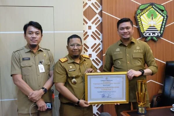 Pemkab Gowa Raih Penghargaan Pembangunan Daerah Terbaik Pertama Tingkat Sulsel Tahun 2024.