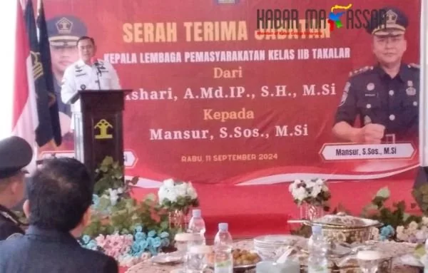 Kakanwil Kemenkumham Sulsel saat memberikan sambutan di Lapas Takalar (Dok : Saleh KabarMakassar).