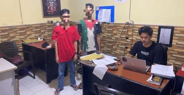 Dua terduga pelaku yang ditangkap pihak Kepolisian Polresta Mamuju. (Dok: Ist)