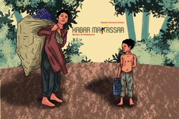 Ilustrasi kemiskinan (Dok: KabarMakassar)