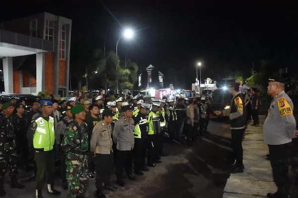 Jelang Debat Pilkada Polres Bulukumba Polda Sulsel bersama Kodim 1411/Blk dan Subdenpom XIV/Blk melaksanakan kegiatan (Cipkon) bersama.ist